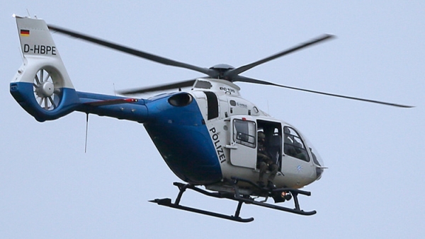 Un helicóptero con francotirador en Múnich, 22 de julio de 2016