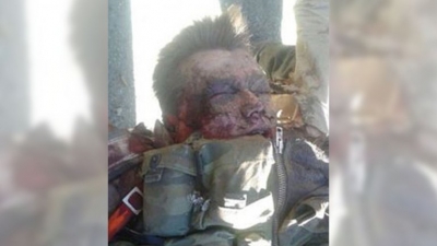 Los restos del piloto ruso que murió después de eyectarse del avión SU-24