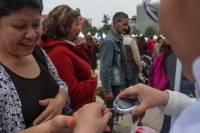 Estudios para conocer los niveles de azúcar en la sangre se realizan en el Monumento a la Revolución, por el Día Mundial de la Diabetes que se celebra este lunes.