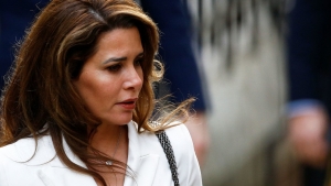 La princesa Haya bint Al Hussein, en el Tribunal Superior de Londres, Inglaterra, el 26 de febrero de 2020.