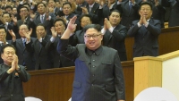 El líder norcoreano, Kim Jong-un, en Pionyang, el 29 de diciembre de 2017.