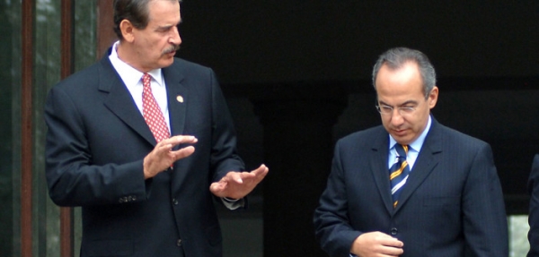 Vicente Fox y Felipe Calderón, expresidentes de México.