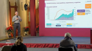 El subsecretario de Salud, Hugo López-Gatell durante la presentación del informe técnico sobre Covid-19
