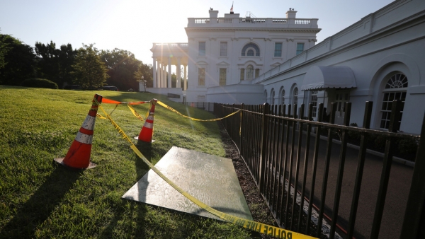 La entrada de la sala de reuniones en la Casa Blanca en Washington, EE. UU. el 23 de mayo de 2018.