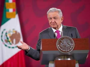 El presidente Andrés Manuel López Obrador, hoy en conferencia de prensa en Palacio Nacional, respondió preguntas sobre la extinción de mecanismos de gasto público.