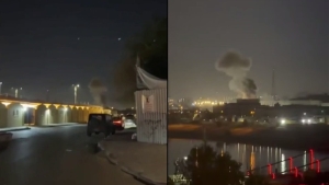 Ataques masivos con drones contra la Embajada de EE.UU. en Irak