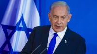 Benjamín Netanyahu durante una rueda de prensa celebrada en Berlín (Alemania), el 16 de marzo de 2023.