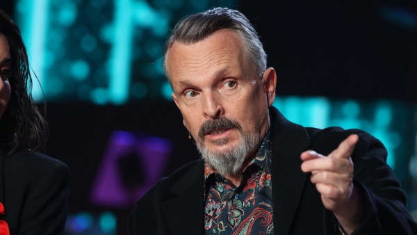 Miguel Bosé durante una conferencia de prensa el 27 de febrero de 2023 en Madrid, España.