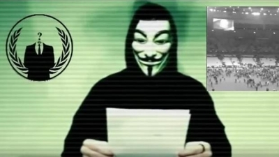 Captura del vídeo de Anonymous