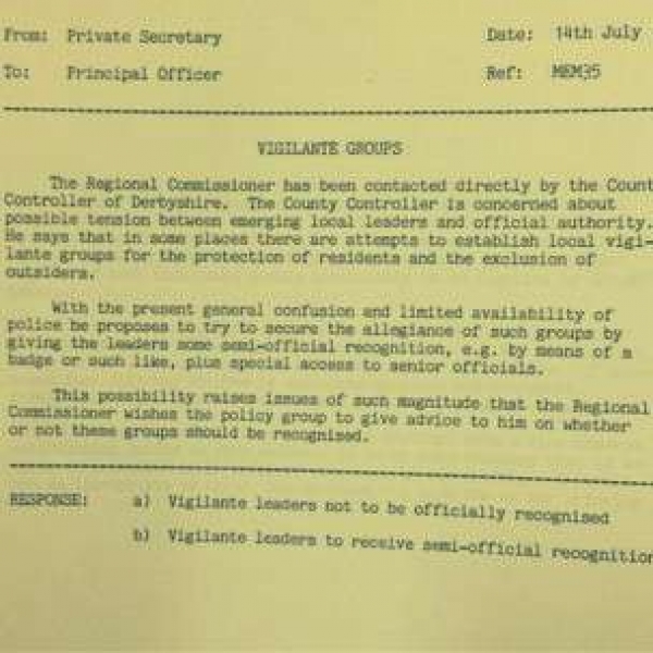 Documento del Archivo Nacional británico, con fecha 2 de julio, donde se habla del imaginario ataque nuclear. 