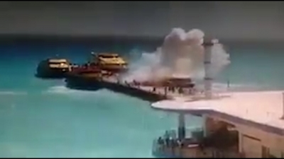 Explosión al interior de un ferry en Playa del Carmen