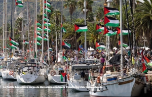 Flotilla solidaria con Gaza parte de Barcelona con una veintena de barcos