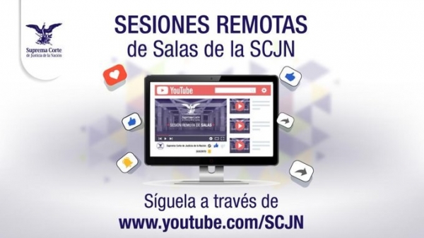 La Suprema Corte de Justicia de al Nación sigue realizando sesiones de manera virtual.
