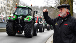 Protesta de agricultores en Bruselas, Bélgica, el 3 de marzo de 2023.