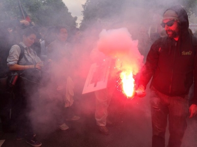 Violentos enfrentamientos entre manifestantes y la Policía en París
