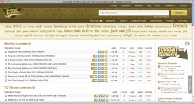 El sitio Kickass Torrents ofrecía "un sofisticado y amigable entorno en el cual los usuarios pueden buscar y localizar contenidos", aunque de forma ilegal