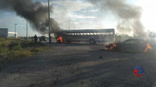 Matamoros: Reportan balaceras, bloqueos y quema de vehículos