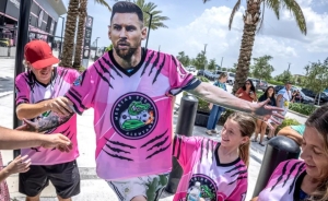 Fanáticos de Messi en Miami.