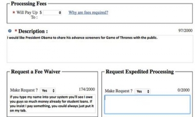 Una mujer reclama al gobierno de EEUU acceder al anticipo de Game of Thrones que tiene Barack Obama