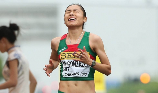 González durante el Mundial de marcha. 