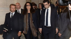 Françoise Bettencourt-Meyers, hija de Liliane Bettencourt, a su llegada al juzgado.
