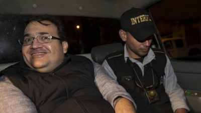 Javier Duarte, en el momento de su detención