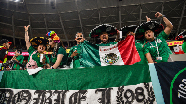 Aficionados de la selección de México en el partido contra Polonia, en Doha, 22 de noviembre del 2022
