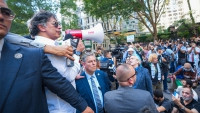 El presidente de Colombia, Gustavo Petro, protesta contra Israel. Nueva York, 26 de septiembre del 2025.