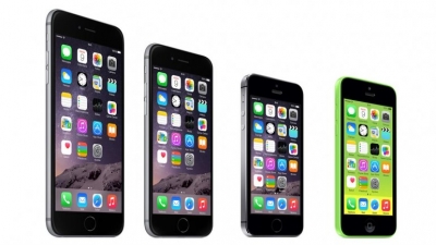 Los iPhone 6 y 5, de donde el SE tomaría el diseño