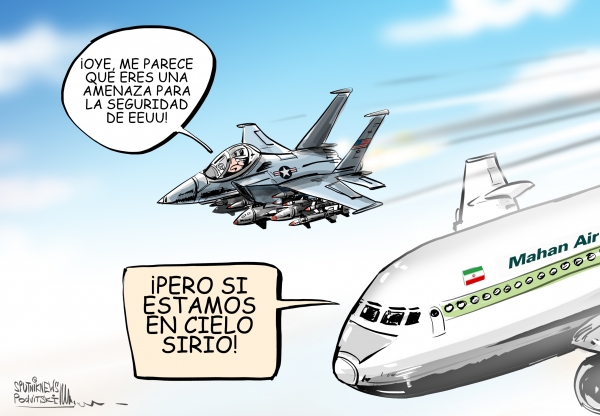 Incidente sobre Siria: cazas de EEUU &quot;acosaron&quot; a avión civil iraní 2 veces en 6 minutos