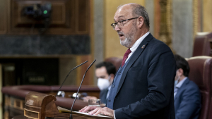 El diputado Juan Bernardo Fuentes, del Partido Socialista, en el Congreso de Diputados, Madrid, el 25 de enero de 2022.