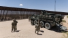 Soldados estadounidenses custodian la frontera con México, Nuevo México, 8 de febrero de 2025.