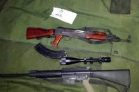 Los militares dieron con el armamento cuando realizaban un recorrido por las calles del Fraccionamiento Camino Real.