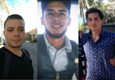 Rubén, Javier y Armando, los jóvenes reportados como desaparecidos en Zapopan.