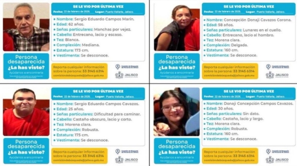 Desaparece familia completa el mismo día que abatieron al 'Mencho' en México