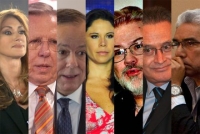 Adela Micha, Joaquín López Dóriga, Ciro Gómez Leyva, Paola Rojas, Eduardo Ruíz Healy, Ricardo Rocha y Ricardo Alemán