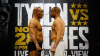 Mike Tyson y Roy Jones, Jr. se enfrentan durante el pesaje para un combate de boxeo en Los Ángeles, EE.UU., el 27 de noviembre de 2020.