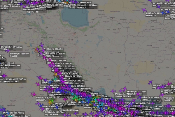 Irán ha cerrado urgentemente su espacio aéreo