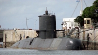 Submarino ARA "San Juan" en la base naval Mar del Plata.