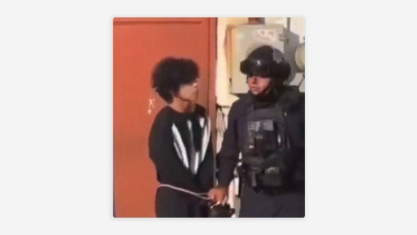 El momento de la detención de Osmar N, acusado de asesinar a dos maestras en Michoacán.