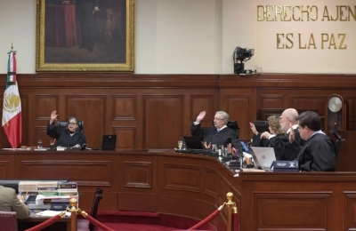 Ministros de la Corte durante una votación.