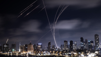 Trabajo de defensa aérea sobre Tel Aviv