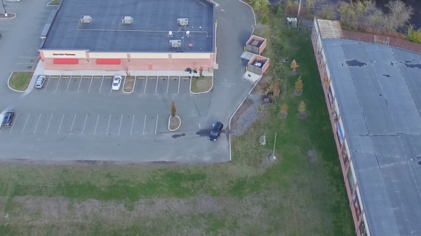 Escena del video captado por el dron.