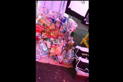 Víveres donados se venden en tianguis