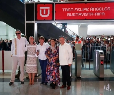 Sheinbaum inaugura tren al AIFA