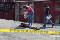 El cuerpo de un hombre asesinado el 16 de febrero en Acapulco, Guerrero.