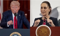 El presidente de Estados Unidos, Donald Trump, y la presidenta de México, Claudia Sheinbaum.