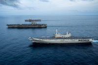 Tres grupos de ataque de portaaviones de la OTAN desplegados en el Mediterráneo central