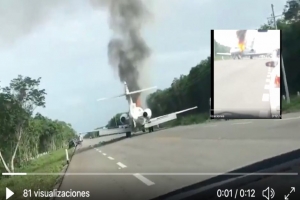 Helicóptero militar derriba narcoaeronave en Quintana Roo