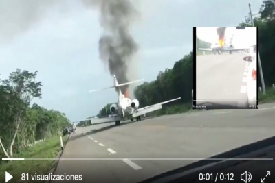 Helicóptero militar derriba narcoaeronave en Quintana Roo
